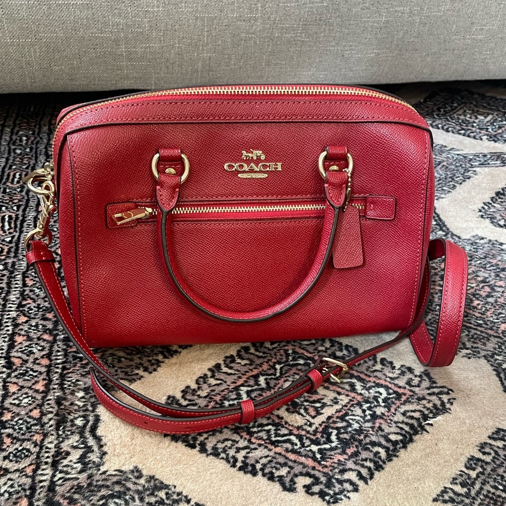 Coach Red Rowan Satchel Bag (NWOT)